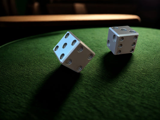 Set of 2 Stainless Steel Master Piece Dice